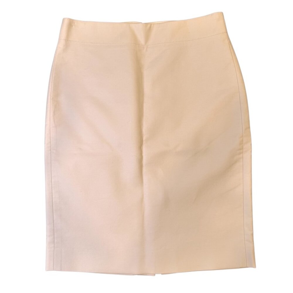 SOLD - J Crew No 2 Pencil Skirt Womens Size 0 Cotton Skirt, Off White/Cream